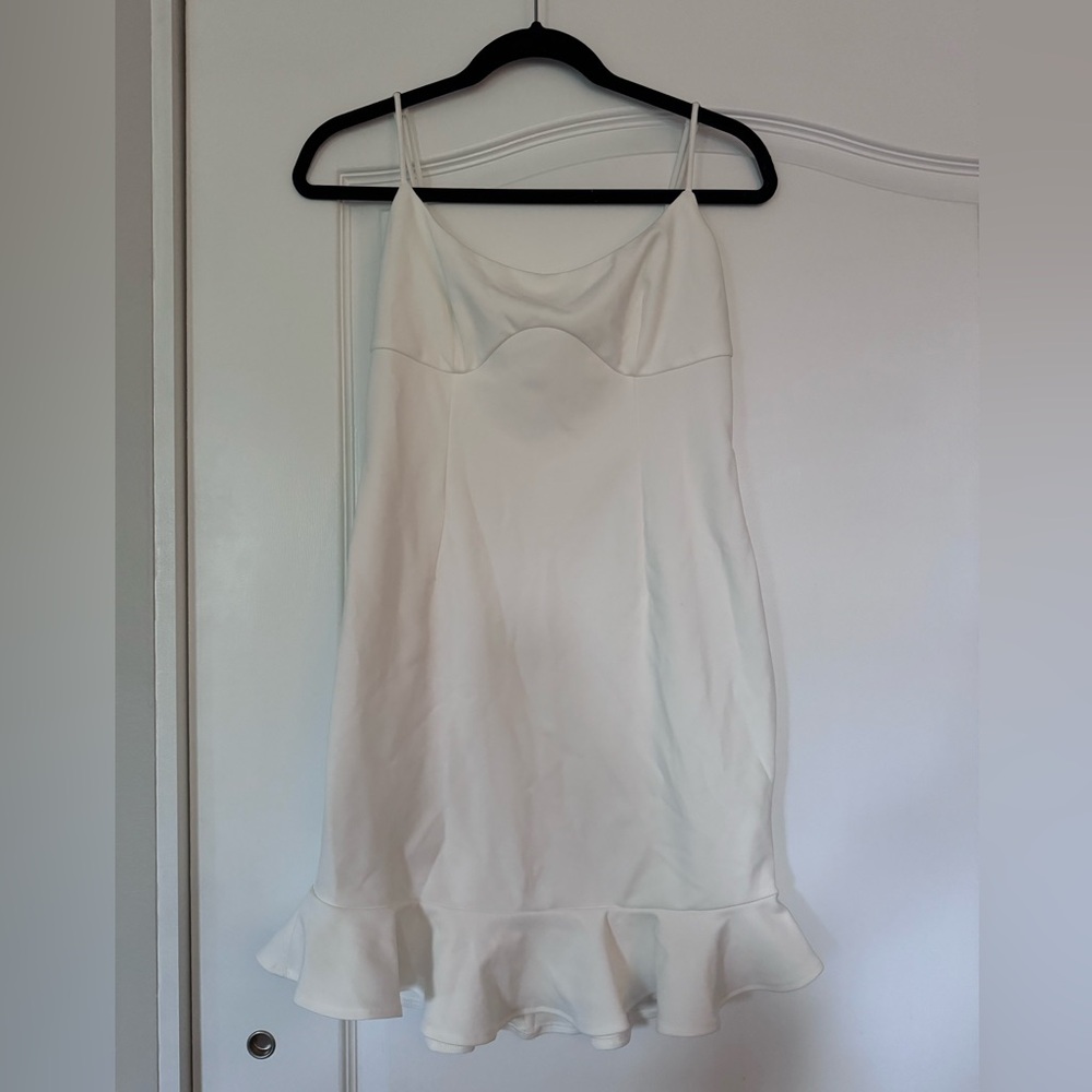 Elegant White Slip Dress, size large